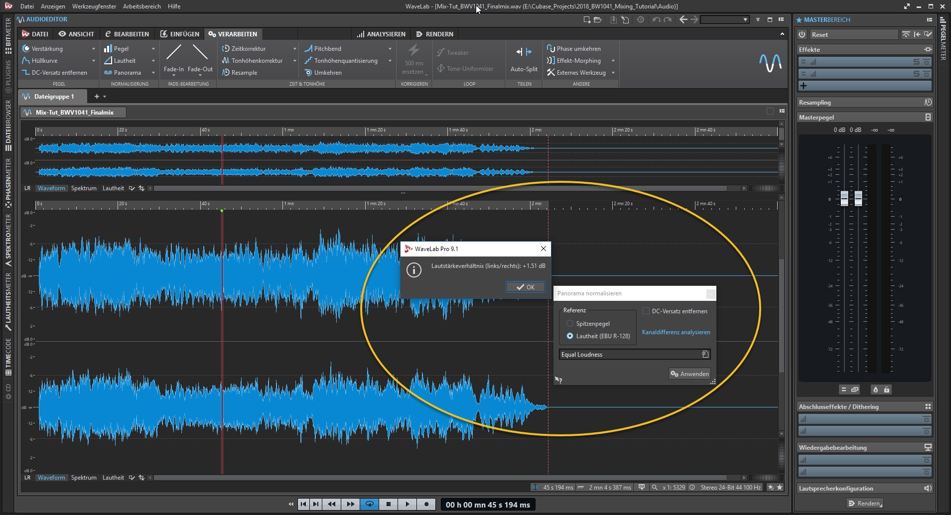 How loud should the mix be?